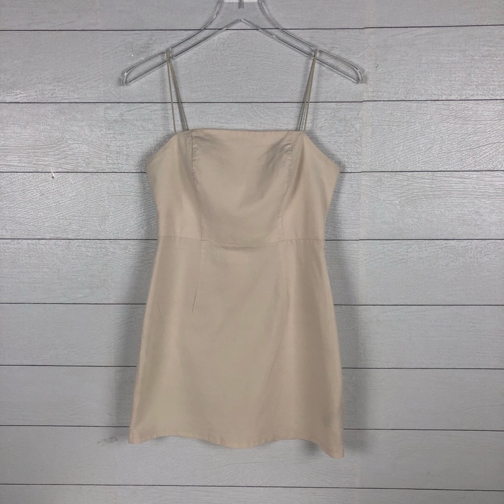 Urban outfitters square neck mini linen dress